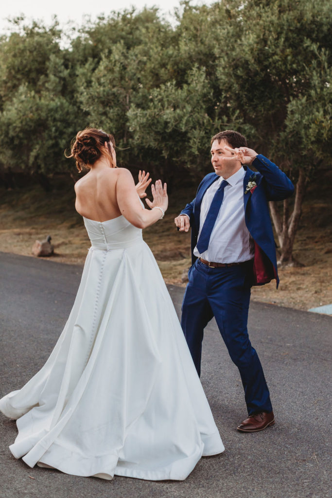 couple dancing at winery wedding
