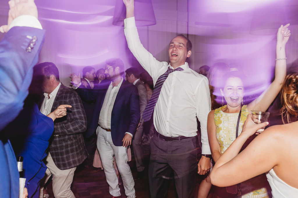 wedding guests dancing at winery wedding