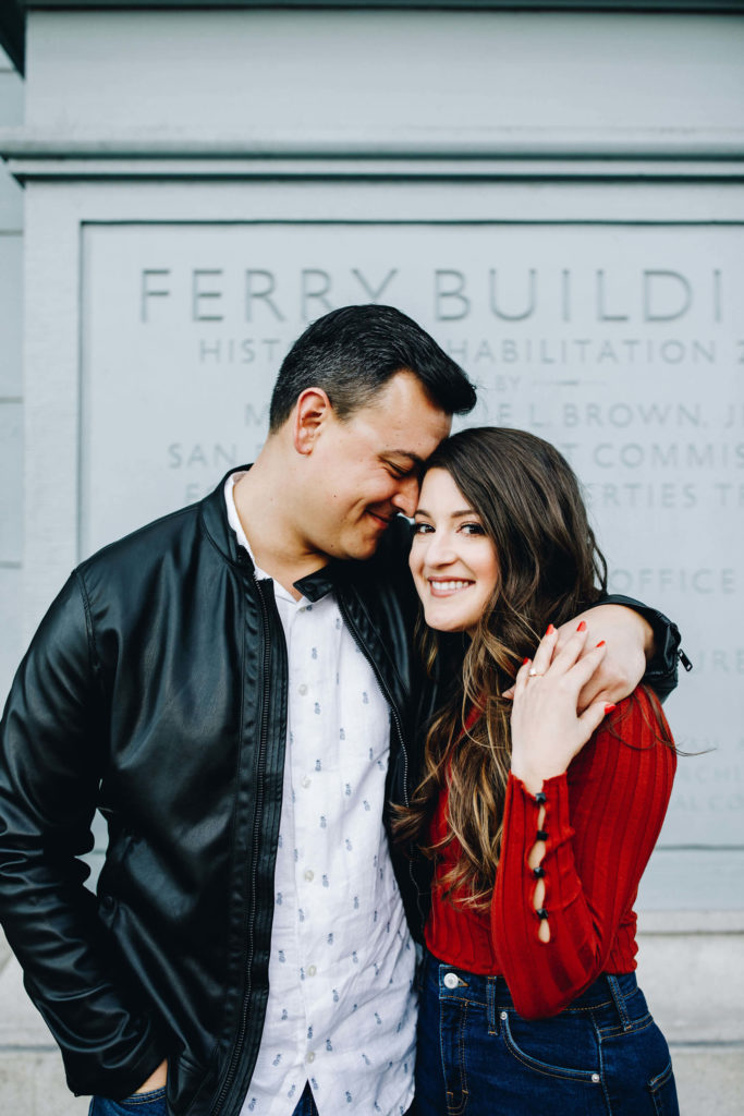 Ferry Building engagement photo location in San Francisco