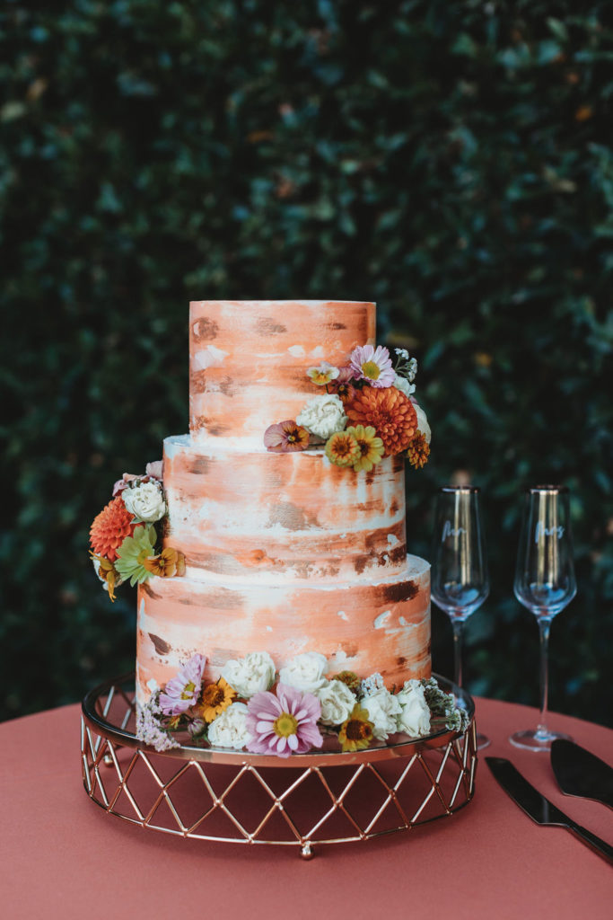 wedding cake by oak avenue catering in california