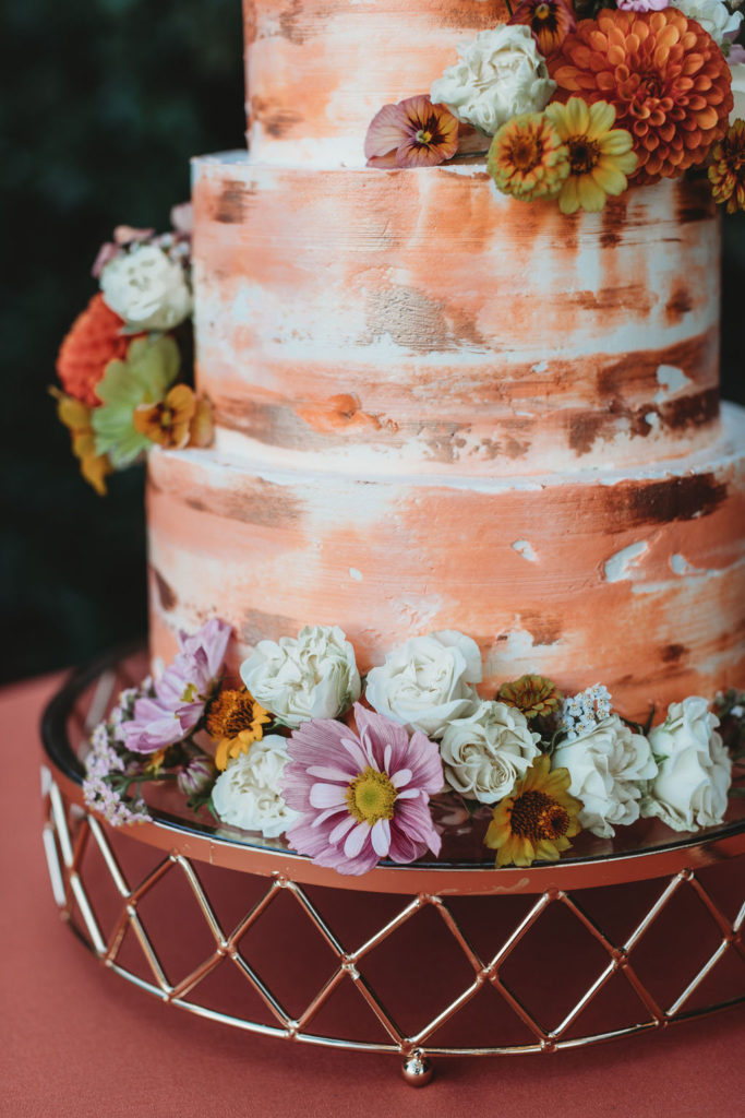 Wedding cake from california oak avenue catering