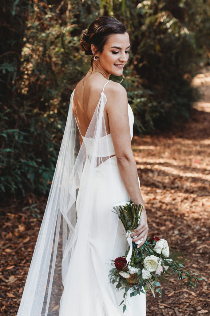 Bride and grooms Redwood Forest wedding portraits in Mill Valley California