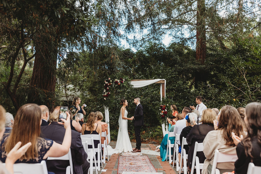 Redwood forest wedding ceremony in Mill Valley California