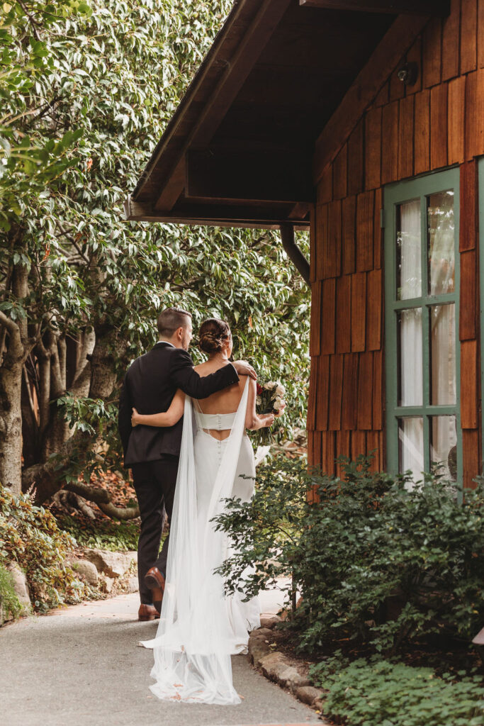 Bride and grooms redwood forest wedding portraits in Mill Valley California