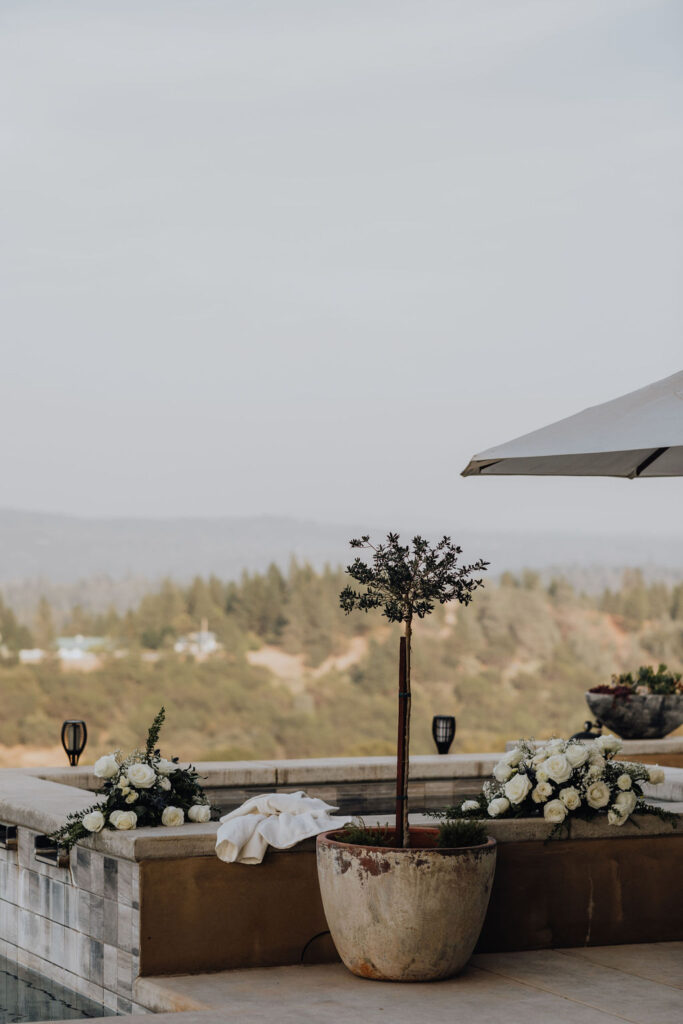 Wedding reception at Black Oak Mountain Vineyards in the foothills in California
