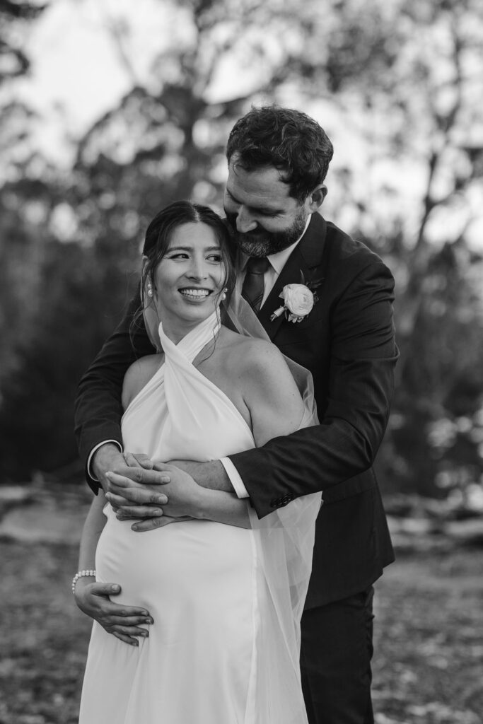 Bride and groom wedding portraits at  Straus Home Ranch in California Marin County