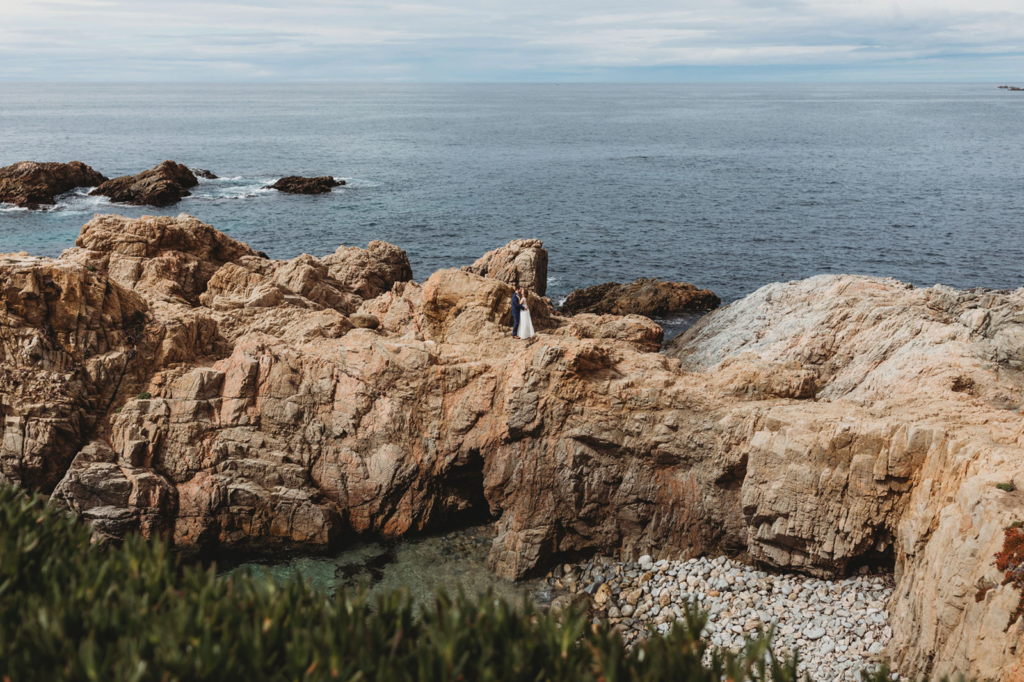 Coastal cliffs elopement in Big Sur, CA